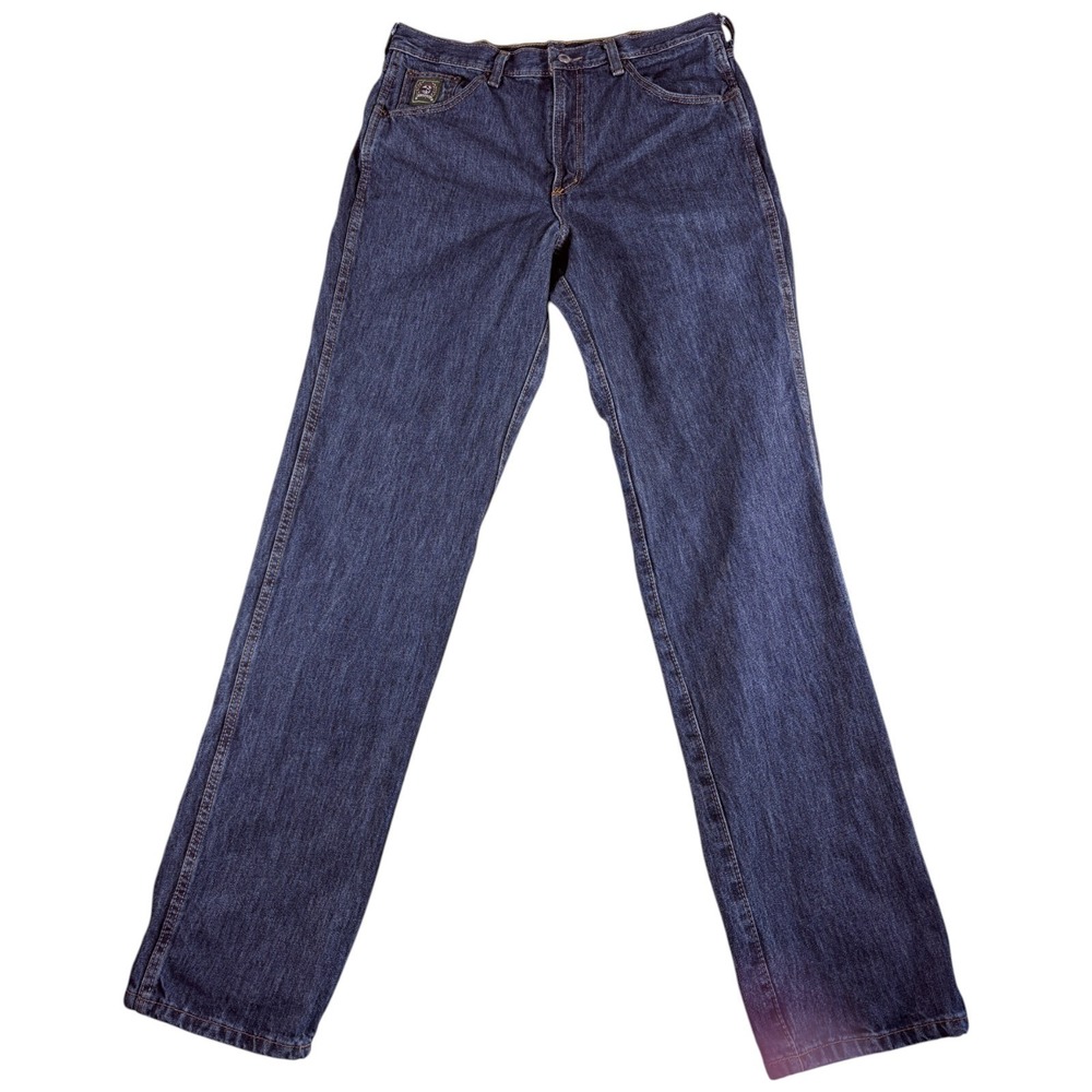 Cinch Authentic Western Jeans Mens 35x36 Blue Denim Cotton Slim‎ Straight Leg